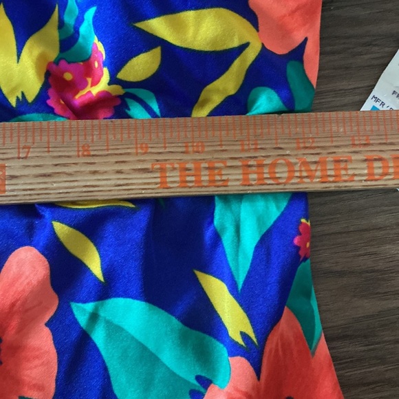 VTG 90’s bright floral swimsuit one piece NWT dead stock size 18 Beachy vaca - Picture 3 of 10